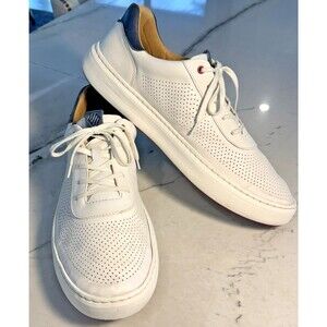 Johnston & Murphy Men's Anders Perfed U-Throat Sneaker Casual White Shoe SZ 14